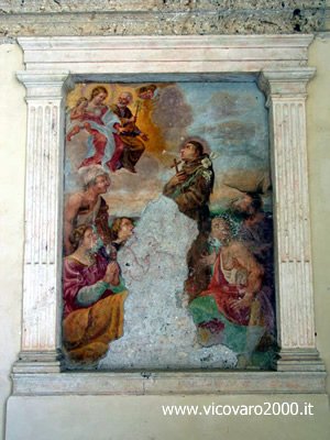 Convento San Cosimato - Vicovaro - affresco portale d'ingresso